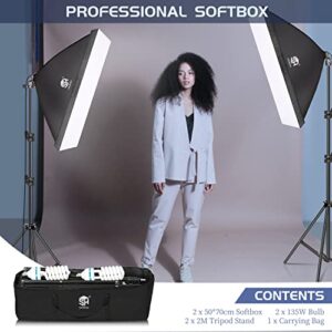 SH Softbox Photography Lighting Kit 700W Output Continuous Lighting Equipment with E27 Socket 5500K Bulbs1