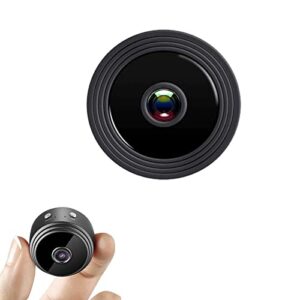 homezo mini wifi security camera, spy camera hidden camera wifi with audio, wireless mini covert security camera for home and office, small nanny camera indoor with remote view (black)