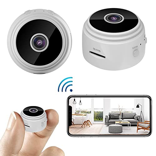 Homezo Mini WiFi Security Camera, Spy Camera Hidden Camera WiFi with Audio, Wireless Mini Covert Security Camera for Home and Office, Small Nanny Camera Indoor with Remote View (Black)