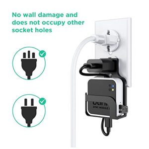 OLAIKE 64GB USB Flash Drive and Outlet Wall Mount for Blink Sync Module 2,Easy to Remove Bracket Holder with Short Cable for Blink Outdoor Indoor Security Camera(NOT Included Blink Sync Module),Black