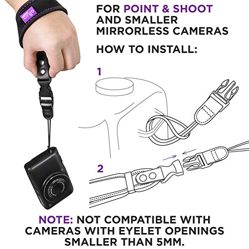 Altura Photo Camera Wrist Strap - Rapid Fire Secure Camera Sling Strap, Camera Straps for Photographers Compatible W/DSLR & Mirrorless - Camera Hand Strap W/Quick Release Camera Strap Dual System