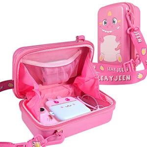 leayjeen kids camera case compatible with dragon touch/minibear/vtech kidizoom printcam and more instant print camera for kids，kids digital camera，kids video camera and accessories(case only)