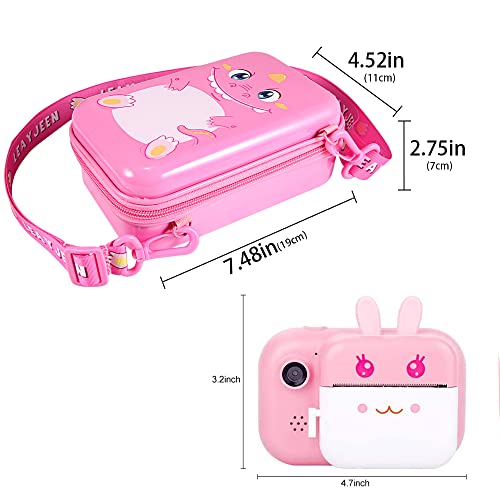 Leayjeen Kids Camera Case Compatible with Dragon Touch/MINIBEAR/VTech KidiZoom PrintCam and More Instant Print Camera for Kids，Kids Digital Camera，Kids Video Camera and Accessories(Case Only)