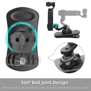 SUREWO 360° Rotation Backpack Strap Mount Quick Clip Mount with Expand Frame Compatible with DJI Osmo Pocket,Osmo Pocet 2