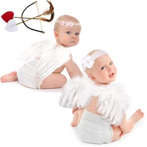 amor present 2pcs newborn angel wing outfit and 5pcs newborn photoshoot clothes