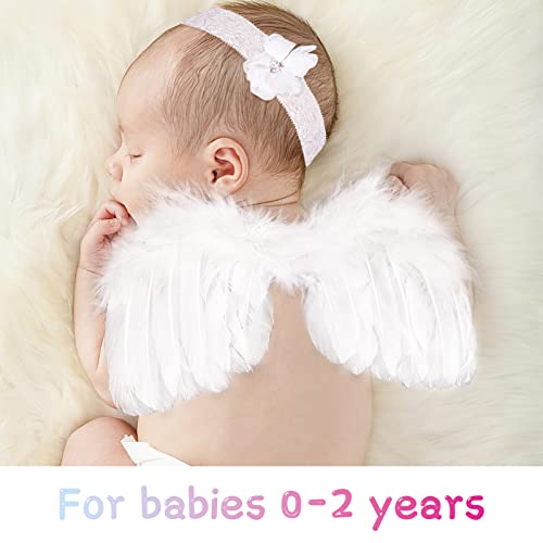 AMOR PRESENT 2PCS Newborn Angel Wing Outfit and 5PCS Newborn Photoshoot Clothes