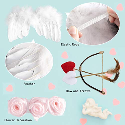 AMOR PRESENT 2PCS Newborn Angel Wing Outfit and 5PCS Newborn Photoshoot Clothes