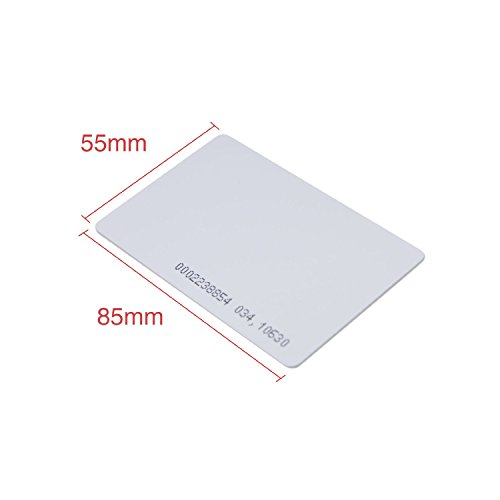 SainSmart Generic White Plastic Contactless 125kHz TK4100 EM4100 RFID Proximity ID Smart Entry Access Card (Pack of 100)