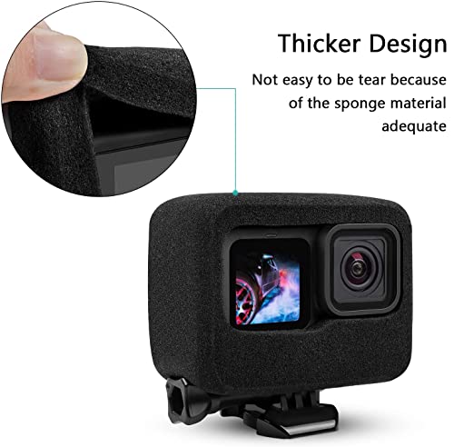 Taisioner Windslayer Cover Wind Muff for GoPro Hero 9 Hero 10 Hero 11 Black Housing Frame Case Video Noise Reduction Accessories