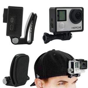 CamKix Head & Backpack Mount Bundle Compatible with GoPro Hero 8,7, 6, 5, Black, Session, Hero 4, Black, Silver, Hero+ LCD, 3+, 3, DJI Osmo Action - Head Strap/Hat Quick Clip/Backpack Clip Mount