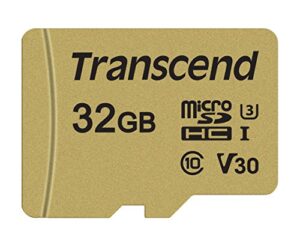 transcend 32gb microsdxc/sdhc 500s memory card ts32gusd500s