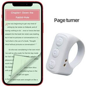 TIKTok Remote Control Kindle APP Page Turner for Phone Camera, Bluetooth Button Clicker TIK Tok Scrolling Ring Rechargeable Camera Remote Compatible with iPhone/iPad/Android/Smartphones/Tablets