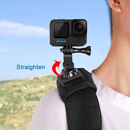 Taisioner Backpack Strap Shoulder Chest Mount Compatible with GoPro AKASO Insta360 OSMO Action Sport Camera for Climbing Walking on Foot Recording Accessories ( Improved Version )