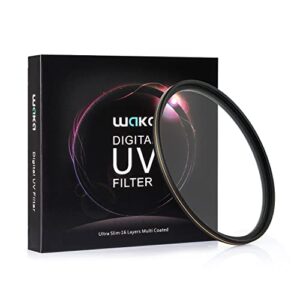 waka 49mm mc uv filter – ultra slim 16 layers multi coated ultraviolet protection lens filter for canon nikon sony dslr camera lens