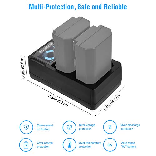 DOTTMON Dual USB Charger for Sony NP-FZ100 Battery, Compatible with Sony Alpha A7III, A7RIII, A9, A7R3, A6600, A7RIV, A7C, A9II, A1, ILME-FX3 Camera with LCD Display