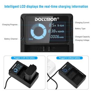 DOTTMON Dual USB Charger for Sony NP-FZ100 Battery, Compatible with Sony Alpha A7III, A7RIII, A9, A7R3, A6600, A7RIV, A7C, A9II, A1, ILME-FX3 Camera with LCD Display