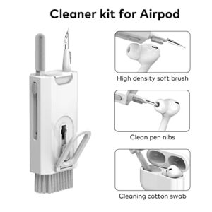 8 in 1 Electronic Cleaning kit - Keyboard Cleaner, Keyboard Cleaning Kit, Laptop Cleaner, Laptop Cleaning Kit, Electronic Cleaner Kit for Airpods Pro/Laptop/Phone(Give Away a Flannel Cloth) White