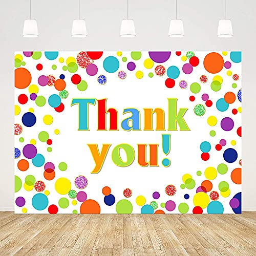 ABLIN 7x5ft Thank You Backdrop Colorful Photography Background Thanks for Teachers Employees Thank You First Responders Support Doctors Nurses Party Decorations Banner Props