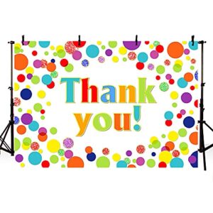 ABLIN 7x5ft Thank You Backdrop Colorful Photography Background Thanks for Teachers Employees Thank You First Responders Support Doctors Nurses Party Decorations Banner Props
