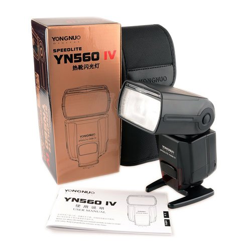 YONGNUO YN560 IV Wireless Flash Speedlite, Master + Slave Flash + Built-in Trigger System, for Canon Nikon Pentax Olympus Fujifilm Panasonic Digital Cameras