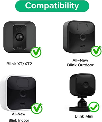 Blink Outdoor Camera Wall Mount, 360 Degree Adjustable Flexible Clip Clamp for Blink XT/XT2/All-New Blink/Blink Mini, for Blink Indoor Security Camera System, Attach Blink Camera Without Any Tools