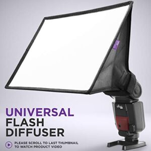Flash Diffuser Light Softbox 11x8” by Altura Photo (Universal, Collapsible with Storage Pouch) for Canon, Yongnuo and Nikon Speedlight