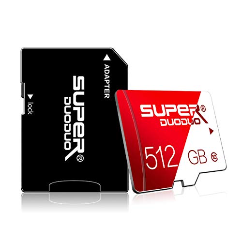 512GB Micro SD Card Fast Speed TF Card Class 10 Memory Card with a Sd Adapter for Smartphone,Surveillance,Camera