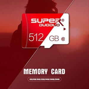 512GB Micro SD Card Fast Speed TF Card Class 10 Memory Card with a Sd Adapter for Smartphone,Surveillance,Camera