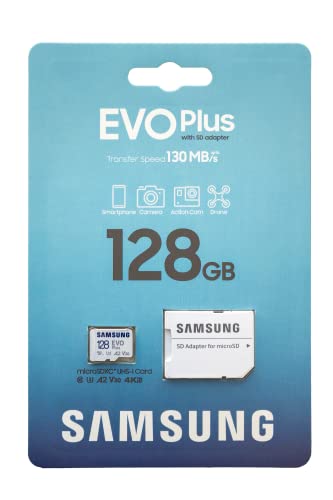 Samsung 128GB EVO+ Micro SD Memory Card for Samsung Phone Works with Galaxy Note 20 Ultra 5G, A42 5G, A21 Phone (MB-MC128KA) Bundle with (1) Everything But Stromboli MicroSDXC & SD Card Reader