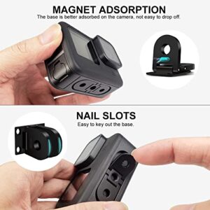 ParaPace Folding Fingers for GoPro Hero 11/10/9/8 Black Hero 11 Mini and GoPro Max,Replacement Magnet Adapter Mount with 1/4 Tripod Connect Port for Handle Monopod