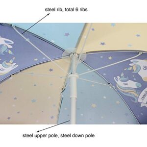 AMMSUN 47 Inch Seaside Beach Umbrella for Sand and Water Table - Kids Durable Umbrellas for children Beach Camping Garden Outdoor Play Shade