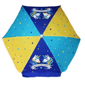 AMMSUN 47 Inch Seaside Beach Umbrella for Sand and Water Table - Kids Durable Umbrellas for children Beach Camping Garden Outdoor Play Shade