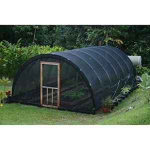 SEBORIO Sunblock 50% Shade Cloth Sun Net, Garden Shade Mesh Fabric for Patio, Plant Cover, Greenhouse, 10x50ft, Black