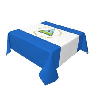 liichees flag of nicaragua tablecloth kitchen dining room 54″x54″ square washable table cover outdoor garden picnic tablecloths