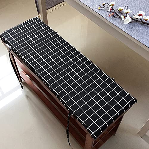 KRIDDR 4cm Thick Bench Cushion 2 3 Seater Chair Cushion Indoor Outdoor Garden Bench Seat Cushion for Bay Window Dining Patio