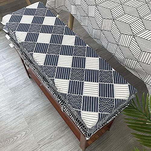 KRIDDR 4cm Thick Bench Cushion 2 3 Seater Chair Cushion Indoor Outdoor Garden Bench Seat Cushion for Bay Window Dining Patio