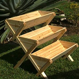 RSI 3 Tier Eden Garden Table, Natural Fir Wood