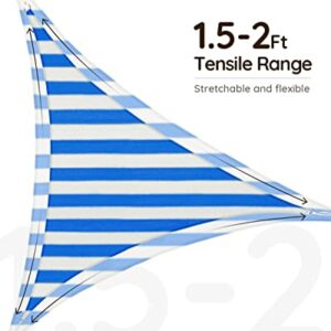 Quictent 20x20x20ft 185G HDPE Triangle Sun Shade Sail Canopy 98% UV Block Outdoor Patio Garden with Hardware Kit