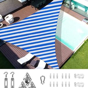 Quictent 20x20x20ft 185G HDPE Triangle Sun Shade Sail Canopy 98% UV Block Outdoor Patio Garden with Hardware Kit