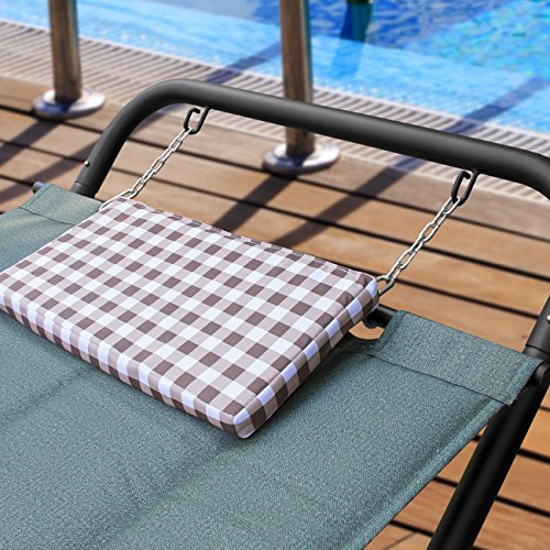 Sorbus Cozy Hammock Bed- Patio Hammock with Stand w/Pillow and Storage Pockets- Heavy Duty 500lbs Support- Durable Outdoor Hammock- For Patio, Garden, Backyard, Poolside- Weather Resistant Outdoor Bed