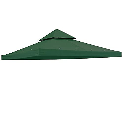 Instahibit 2 Tier 10' x 10' Replacement Gazebo Canopy Top UV30+ 200g/sqm Outdoor Patio Garden Cafe Yard Cover Green