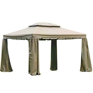 garden winds 10 x 12 scalloped two-tiered gazebo replacement canopy top cover