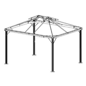 Garden Winds 10 x 12 Scalloped Two-Tiered Gazebo Replacement Canopy Top Cover