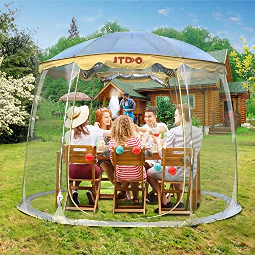 Bubble Igloo PVC Tent, JTDDO Winter Tent Oversize Cold Protection Canopy Tent 9'x9' for 4-6 Person for Outdoor/Garden/Backyard/Patios, Beige