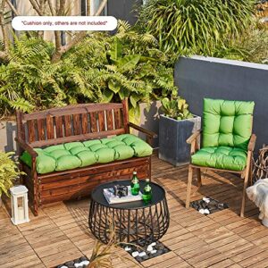 ARTPLAN Outdoor Cushions Patio Bench Settee All Weather Chair Cushions Loveseat Tufted Pillow of Wicker Patio Furniture 51x18x4