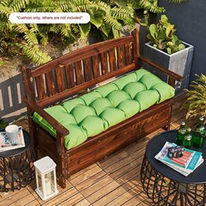 ARTPLAN Outdoor Cushions Patio Bench Settee All Weather Chair Cushions Loveseat Tufted Pillow of Wicker Patio Furniture 51x18x4