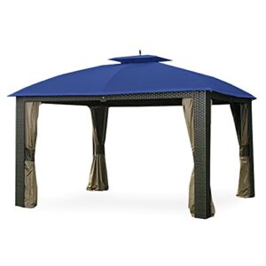garden winds replacement canopy for the sonoma riviera gazebo – riplock 350 – true navy