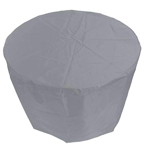 QIAOH Garden Furniture Covers Round 128x38in, Garden Table Cover, 420D Heavy Duty Protection Waterproof Windproof Weatherproof & Anti-UV Outdoor Patio Circular Table Cover, Patio Furniture Cover