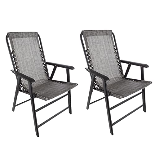 Pure Garden Folding Lounging Chair, Grey