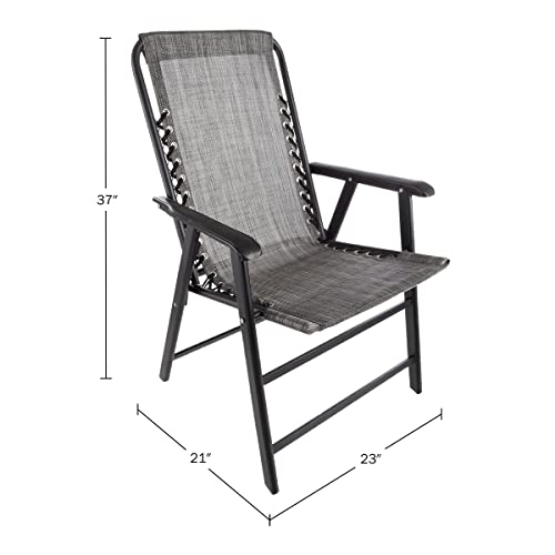 Pure Garden Folding Lounging Chair, Grey